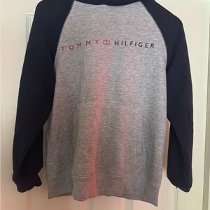 Tommy Hilfiger Gray and Blue Hoodie-BOYS LARGE